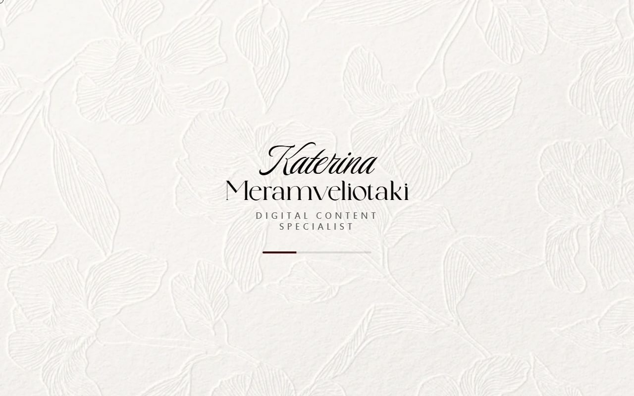 Katerina Meramveliotaki — portfolio site